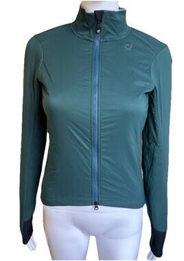 Velocio Alpha Merino Jacket Womens XS Teal Cycling Thermal Full Zip Italy